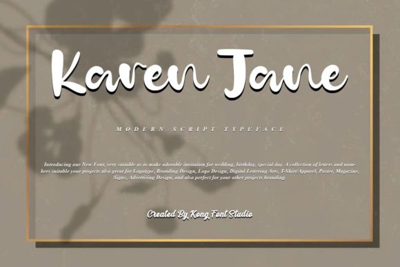 Discover the Charm of the Karen Jane Font