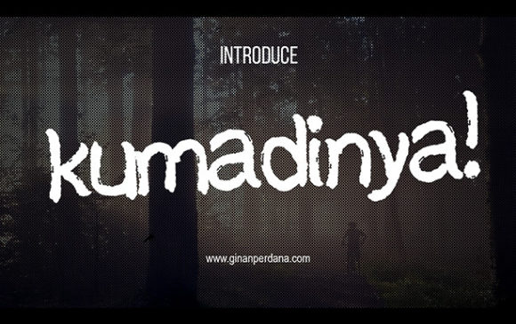 Kumadinya: A Brushed Display Font for Creative Impact