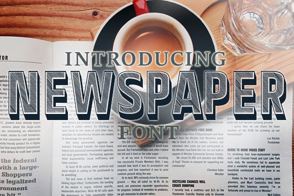 Newspaper Font: Stylish Display Typography for Creative Projects
