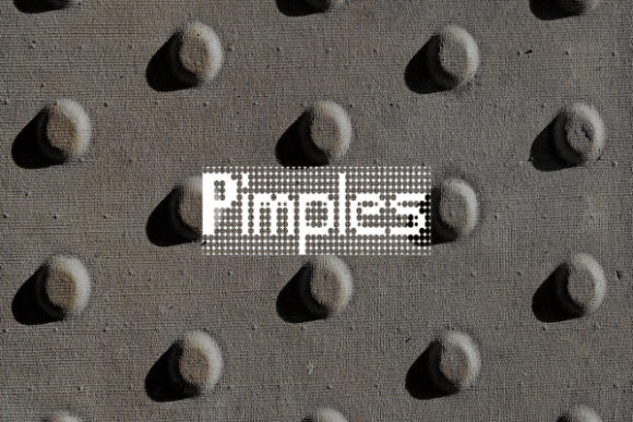 Pimples: A Unique Pixelated Decorative Font
