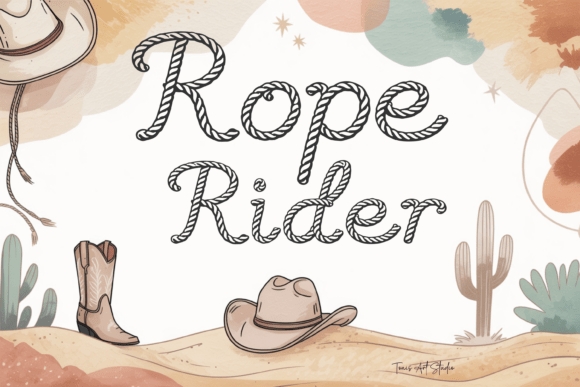 Rope Rider: A Handcrafted Western Font