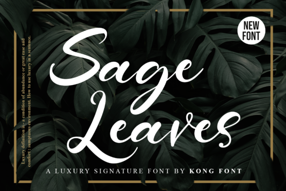 Sage Leaves: A Modern Handwritten Script Font