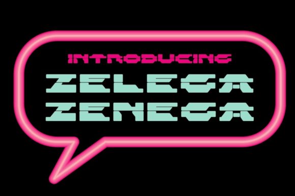 Zelega Zenega: A Futuristic Display Font for Modern Design